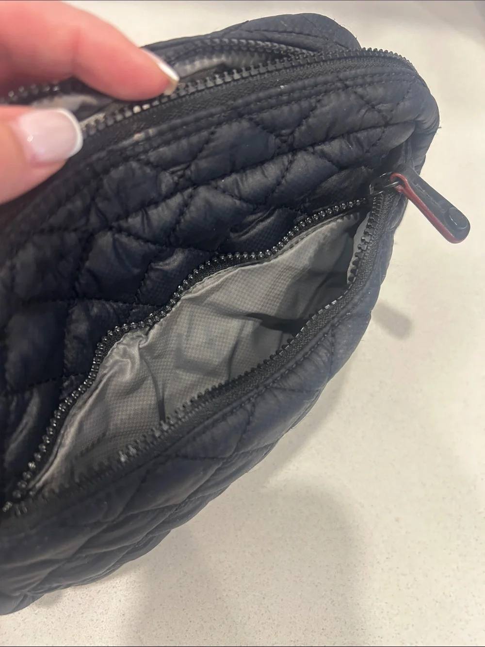 MZ Wallace Quilted Cosmetic Pouch in black